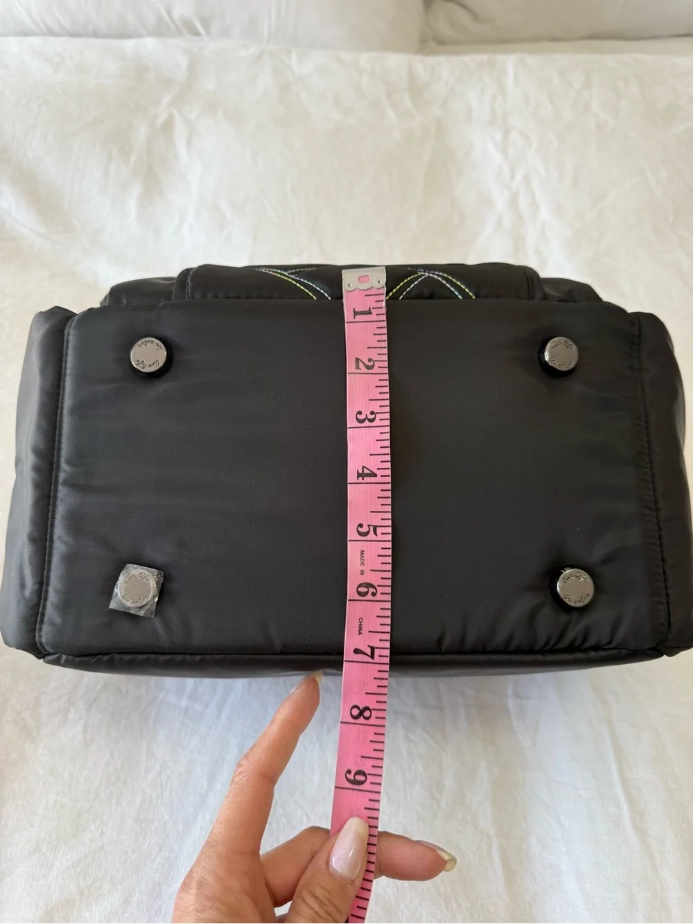 Lug | Rumble Black Satchel | Top Handle Only | Rainbow Stitching EUC - Picture 6 of 9